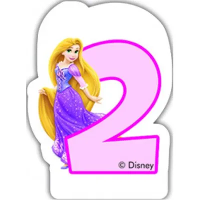 Image de Bougies d'anniversaire numérotées Princesses Disney n°2