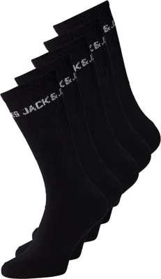 Produktbild von Jack & Jones 5714912704707, Sportsocken, Schwarz, Erwachsener, Uni, 3/4 Wadenlänge, Tennis