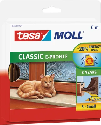 Immagine prodotto di tesa Moll CLASSIC E-Profile guarnizione in gomma, marrone, 9 mm x 6 m