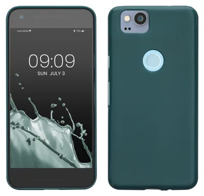 Produktbild von kwmobile Handyhülle für Google Pixel 2 Hülle - TPU Case - Kabelloses Laden - Schutzhülle Cover in Petrol matt