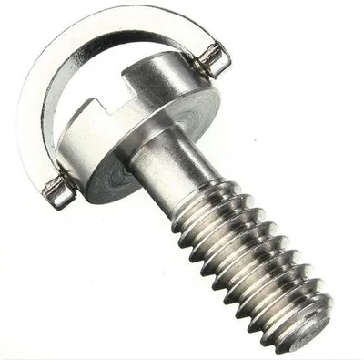 Productafbeelding van 2 roestvrijstalen 1/4"-schroeven voor statief en monopoot - set van roestvrij staal