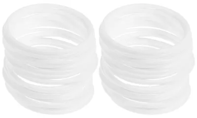 30 Kunststoff-Ringe rund, weiß, 10 cm für Traumfänger & Makramee