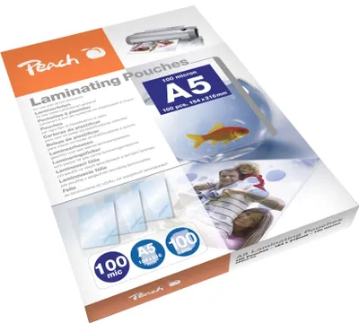 Zdjęcie produktu dla Peach 510303 Peach Laminierfolien A5 100mic glänzend 100Stk.