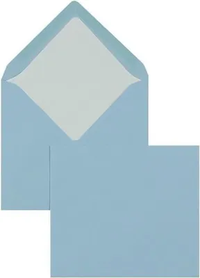 Produktbild von Briefumschläge 125x140mm 100g/qm gummiert VE=100 Stück aqua