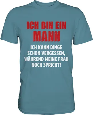 Produktbild von Ich bin nur ein Mann T-Shirt Lustige Vatertag Geschenkidee Papa – Stone Blue / M