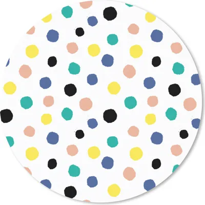 Produktbild von MuchoWow® Mauspad Mousepad Polka dots - Muster - Gelb 20x20 cm - Mousepads - Maus Mat - Pad - Mausunterlage - Schreibtischmatte