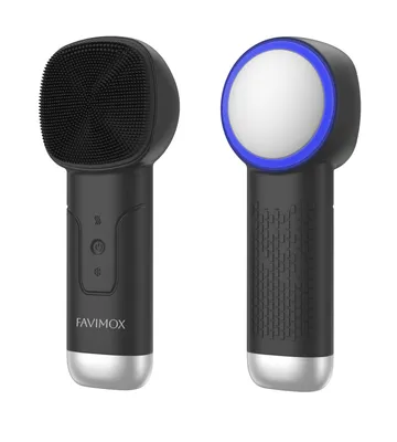 Produktbild von 6 in 1 Elektrische Gesichtsreinigungsbürste,für Männer und Frauen, 800 mAh wiederaufladbare, 3 Modi,Vibration, heiße und kalte Kompresse,Schwarz
