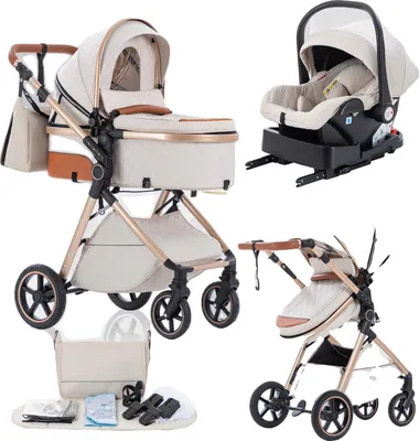 Produktbild von Babywagen, multifunktional, leicht und faltbar, V82WEISS-ISOFIX BASIS