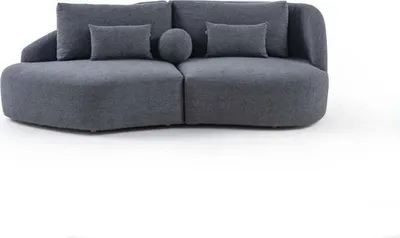 Obrázek produktu pro Stylový šedý třímístný obývací pokoj 3místná pohovka Moderní pohovky