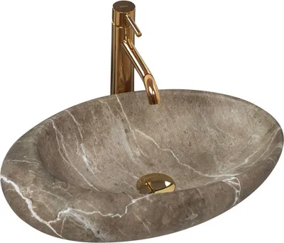 Zdjęcie produktu dla REA Umywalka Nablatowa Roxy B Stone Nature - Kamienna Elegancja, Unikalny Wzór, Nowoczesny Design, Kod: REA-U6650