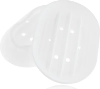 Produktbild von Stück Silikon-Seifenhalter, rutschfester Duschseifenhalter, für Badezimmer, Dusche, Küche, Seifenschale, einfache Reinigung (weiß)