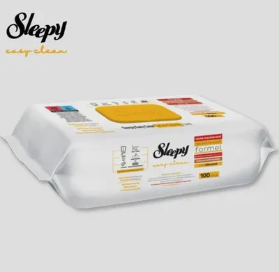 Produktbild von 1x Sleepy Easy Clean Reinigungstücher Gelb - Einmaltücher für alle Zwecke | Alkohol- und Parabenfrei, mit Frischem Duft + Heartforcards® Versandschutz