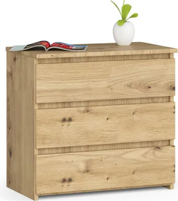 Produktbild von 3-ladiges Nachttisch aus Artisan-Eiche mit praktischen Schubladen und modernem Design