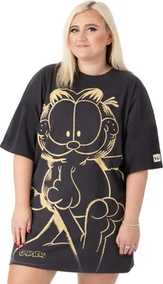 Produktbild von Garfield - Dámske tričkové šaty NS6911 (XL) (Charcoal/Orange)