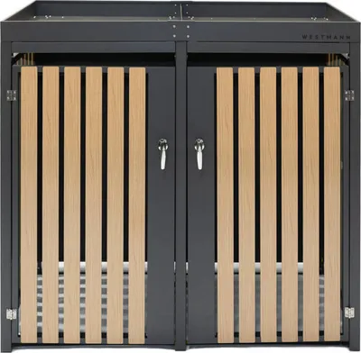 Produktbild von Westmann kovový box na odpadky Planta 2x240 L box na odpadky so strieškou na kvetináč 84x134x124 cm