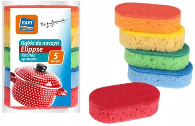 Produktbild von Ravi ELIPPSE Spülschwämme 5 Stück leicht saugfähig