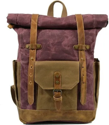 Produktbild von MORGNTAU Vintage-Rucksack "Oslo" – Weinrot