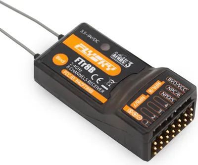Produktbild von FlySky FTr8B 2,4 GHz 8CH-Empf?nger fš¹r RC-Flugzeughubschrauber Starrflš¹gelgleiter Engineering Fahrzeugdrohne Doppelantenne PWM / PPM / i.BUS / S.BUS-Ausgang Kompatibel mit AFHDS3-Sendern RF-Module PL18 NB4