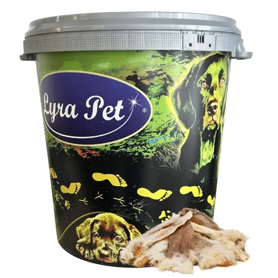 Produktbild von 5 kg Lyra Pet® Kaninchenohren mit Fell in 30 L Tonne