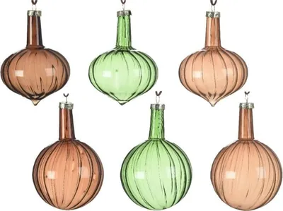 Imagen del producto de Adorno navideño de cristal, forma de esfera, 8 cm
