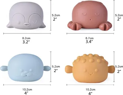 Produktbild von Badespielzeug, weich, stapelbar, für Babywürfel, Tierspritzwasser, Bausteine für Kinder
