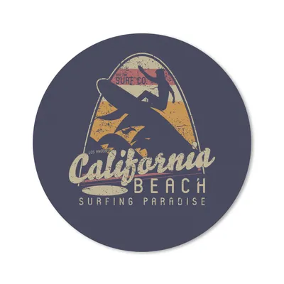 Produktbild von MuchoWow® Mauspad Mousepad Vintage - Surfen - Surfbrett 40x40 cm - Mousepads - Maus Mat - Pad - Mausunterlage - Schreibtisch Accessoires
