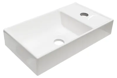 Immagine prodotto di Lavabo da incasso a vasca singola da 40 cm, bianco lucido.