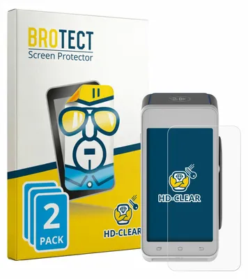 Produktbild von 2x Für Pax A910S Schutzfolie BROTECT Displayschutz Display Schutz Folie Klar Transparent