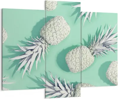 Produktbild von Bild auf Leinwand - Leinwandbild - Ananas Obst Saft - 130x100cm - Wand Bild - Wanddeko - Leinwanddruck - Bilder - Kunstdruck - Wanddekoration - Leinwand bilder - Wandkunst - CB130x100-4040
