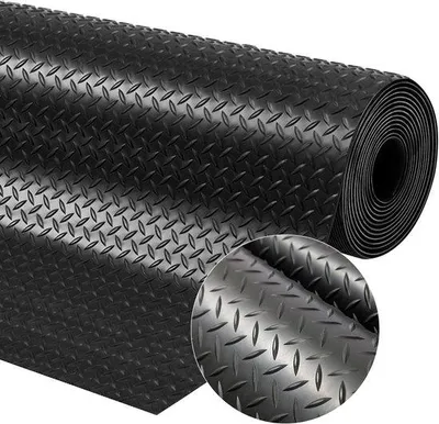 Produktbild von Famanu Garagenmatte aus Gummi – rutschfest – stark belastbar – wasserdicht – 5 x 1 m