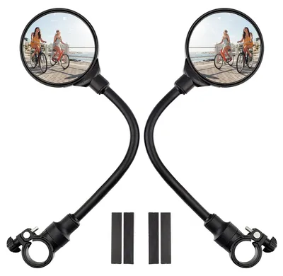 Produktbild von 2er-Set Fahrradspiegel mit drehbaren, konvexen Gläsern