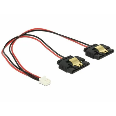 Produktbild von DeLOCK 85249, 0,2 m, Molex (2-pin), 2 x SATA 15-Pin, Weiblich, Gerade, Gerade