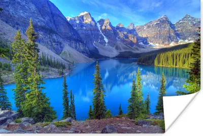Produktbild von MuchoWow® Poster Farbenfrohe Umgebung im Banff National Park in Kanada 60x40 cm - Schlafzimmerdekoration