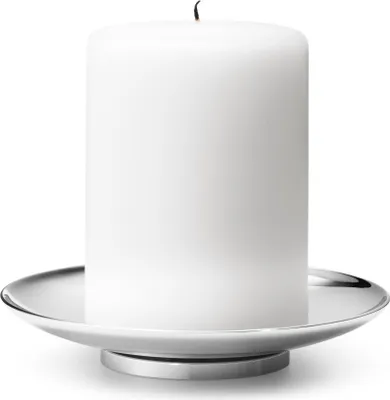 Produktbild von Georg Jensen TUNES PILLAR CANDLEHOLDER/BOWL STAINLESS STEEL Ø: 122 MM 10018219