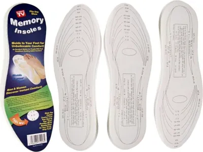 Produktbild von 2 Paar Orthopädische Memory Foam Komfort-Einlegesohlen für Damen-und Herrenschuhe - Weiche 0,5 cm Einlagen. Schuheinlagen für Wanderschuhe, Sneaker, Arbeitsschuhe, Stiefel - Flexibel zuschneidbar von Größe 35 bis 43