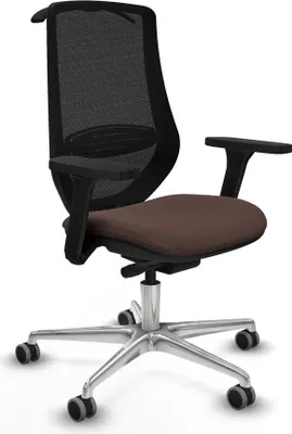 Produktbild von Bürostuhl Piqueras y Crespo D086G0H Schwarz Dunkelbraun