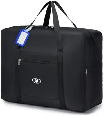 Produktbild von PromoHome® 45L Falttas Handgepäck 55x40x20cm Leicht Wasserfest Wochenendtas Damen Herren Flugzeug Koffer Reisetasche Schultertasche