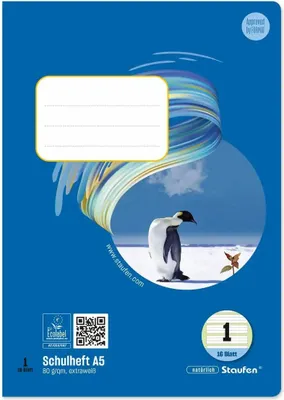 Produktbild von Staufen® Schulhefte Style Lineatur 1 liniert DIN A5 ohne Rand, 16 Blatt