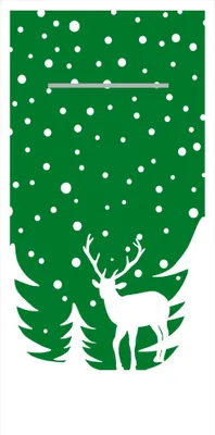 Produktbild von Sovie HORECA Weihnachtsbesteckserviette Marvin in Grün aus Linclass® Airlaid 40 x 40 cm, 100 Stück - Tannenwald Hirsche