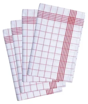 Produktbild von Karlowsky - Geschirrtücher, Kariert (10er-Pack) LT3295 (Einheitsgröße) (Rot/Weiß)