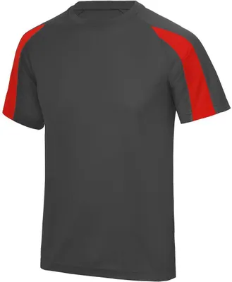 Produktbild von Just Cool JC003 | Contrast Cool Sport T-Shirt + WRAP  - Farbe: Charcoal (Solid)/Jet Black - Größe: XL