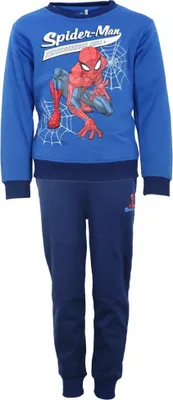 Produktbild von Marvel Spiderman Jogginganzug Sporthose Hose Pulli Sweater – Blau / 92