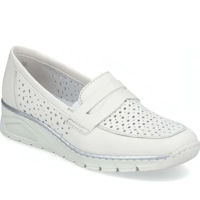 Produktbild von Rieker Damen Mokassins N3356-80 Farbe: Weiß Größe: 40