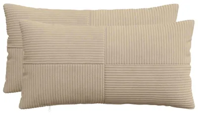 Produktbild von vidaXL Kissenbezug 2 pcs ALMELO Taupe 40 x 80 cm Cord
