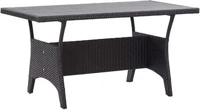 Imagen del producto de Mesa de jardín, color , 120x70x66 cm, de polirratán, para exteriores