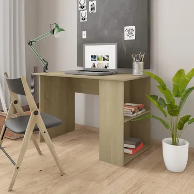 Image de Maison Exclusive - Bureau Chêne Sonoma 110x60x73 cm Matériau dérivé du bois