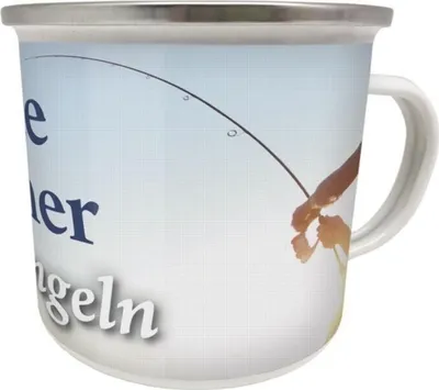 Produktbild von Kult Emaille Becher 0,5 L - ECHTE MÄNNER GEHEN ANGELN , EB 63