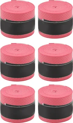 Produktbild von 6pcs Tennisschläger Grip Tape PolyurethanFrosted Anti Skid Schweiß Absorption Badminton Sport Accessoire Rot