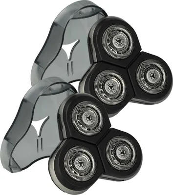 Produktbild von vhbw 2x Ersatz-Scherköpfe kompatibel mit Philips RQ1265CC, RQ126, RQ1260CC, RQ1258, RQ1258CC, RQ1255, RQ1260, RQ1255CC Elektrorasierer, Schwarz