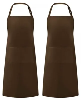 Produktbild von 2er-Pack schwarze Schürzen, Küchenschürzen, Café-Schürzen, Grillschürzen mit Blumenmuster, Arbeitskleidung, Nackenschürzen
